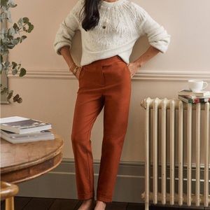 Boden Tabbed Pecan Pie Trousers